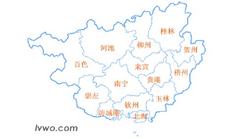 中国地图广西|广西壮族自治区地图全图